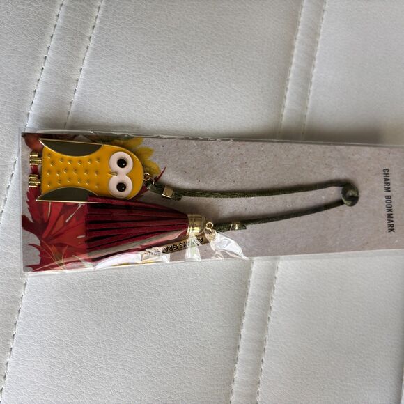 Harvest Owl Charm Always Grateful Tassel Bookmark - Picture 4 of 4